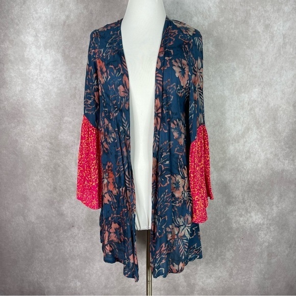 Soft Surroundings Open Colorful Lightweight Kimono Women's Size S - Picture 1 of 7